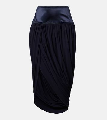 Falda midi asimétrica drapeada | Ferragamo