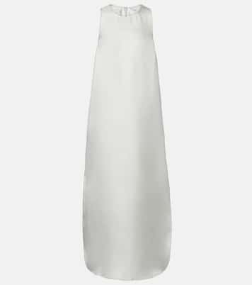 Paloma silk satin maxi dress | Loulou de Saison