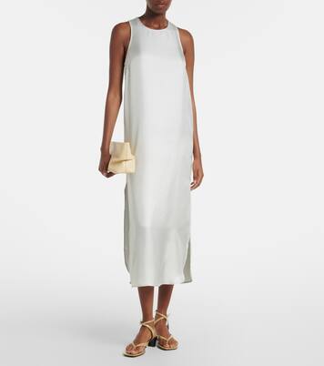 Paloma silk satin maxi dress | Loulou de Saison