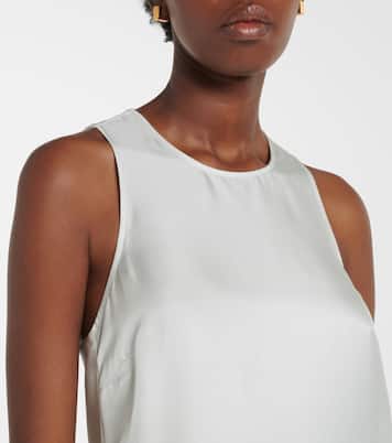 Paloma silk satin maxi dress | Loulou de Saison