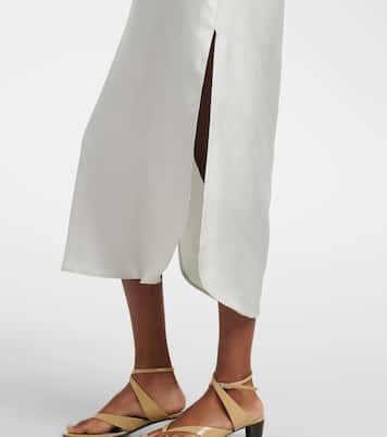 Paloma silk satin maxi dress | Loulou de Saison
