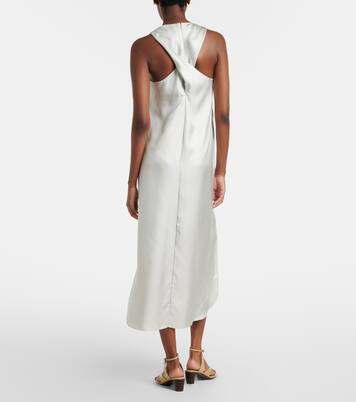 Paloma silk satin maxi dress | Loulou de Saison