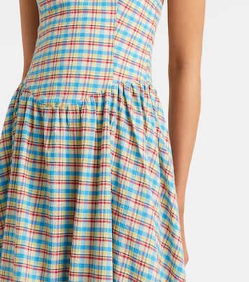 Chiara checked cotton-blend midi dress | Faithfull