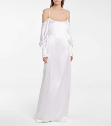 Bridal Robe Valencia aus Seidensatin | Galvan