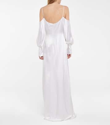 Bridal Robe Valencia aus Seidensatin | Galvan