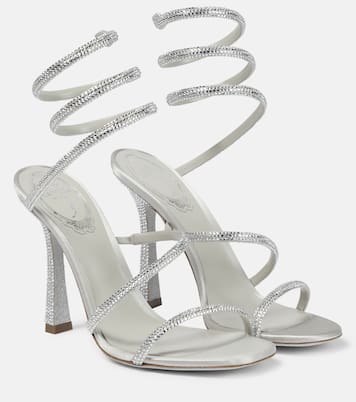 Verzierte Sandalen Cleo aus Satin | Rene Caovilla