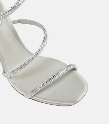 Verzierte Sandalen Cleo aus Satin | Rene Caovilla