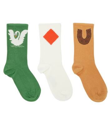 Set of 3 printed cotton-blend socks | Mini Rodini