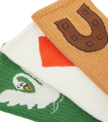 Set of 3 printed cotton-blend socks | Mini Rodini