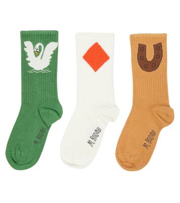 Set of 3 printed cotton-blend socks | Mini Rodini