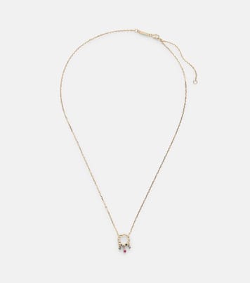 18kt gold necklace with sapphires | Suzanne Kalan