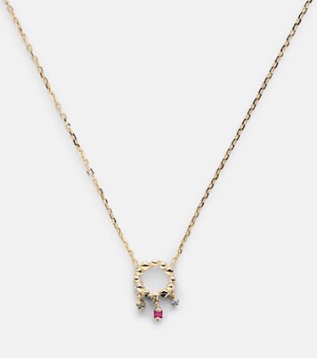 18kt gold necklace with sapphires | Suzanne Kalan