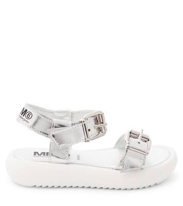 Leather metallic sandals | MM6 Maison Margiela Kids