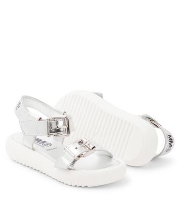 Leather metallic sandals | MM6 Maison Margiela Kids