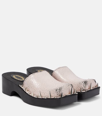 Embellished suede clogs | Acne Studios