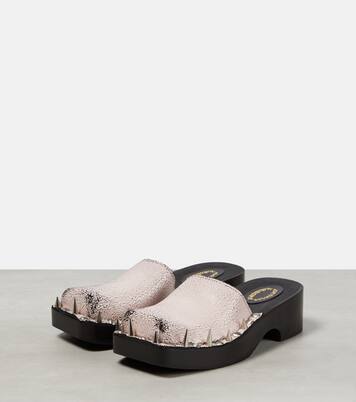 Embellished suede clogs | Acne Studios