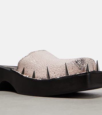 Embellished suede clogs | Acne Studios