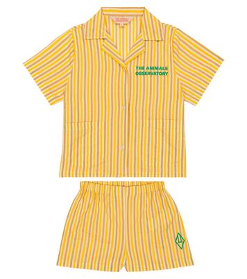 Magpie striped cotton pajamas | The Animals Observatory