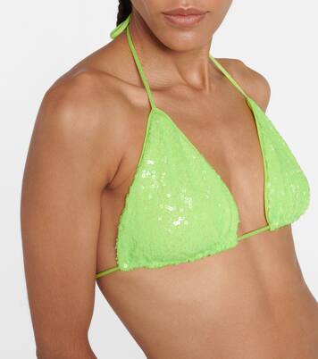 Haut de bikini à sequins | Norma Kamali