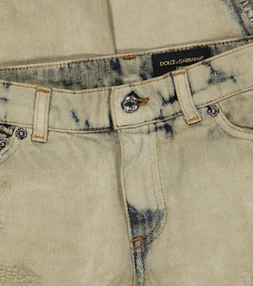 Distressed straight-leg jeans | Dolce&Gabbana Kids