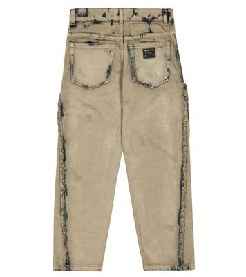 Distressed straight-leg jeans | Dolce&Gabbana Kids