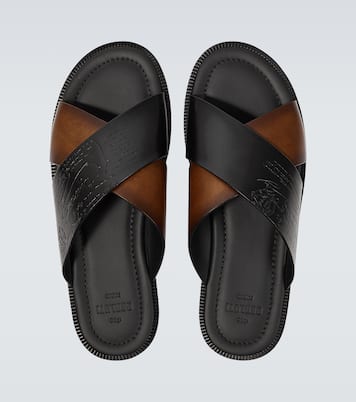 Sifnos Scritto leather slides | Berluti
