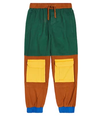 Colorblocked cotton jersey sweatpants | Stella McCartney Kids