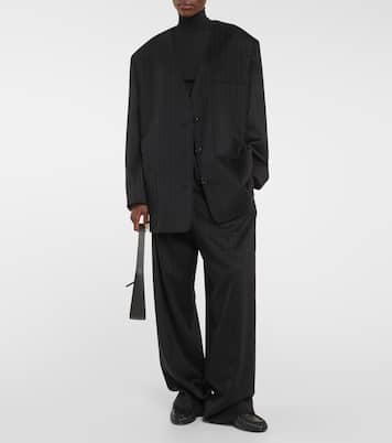 Rufos pinstripe cashmere wide-leg pants | The Row