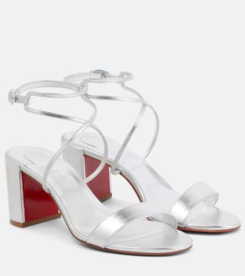 Choca Girl 70 metallic leather sandals | Christian Louboutin