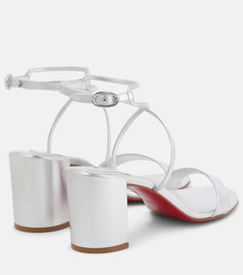 Choca Girl 70 metallic leather sandals | Christian Louboutin