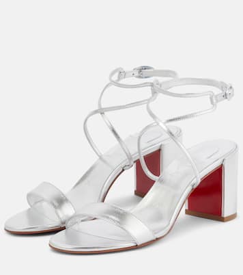 Choca Girl 70 metallic leather sandals | Christian Louboutin
