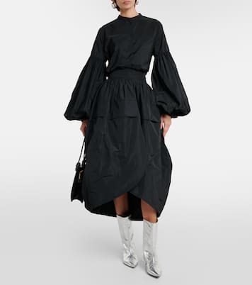 Ankle Boots aus Metallic-Leder | Jil Sander