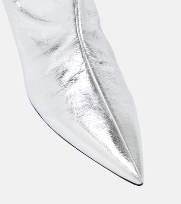 Ankle Boots aus Metallic-Leder | Jil Sander