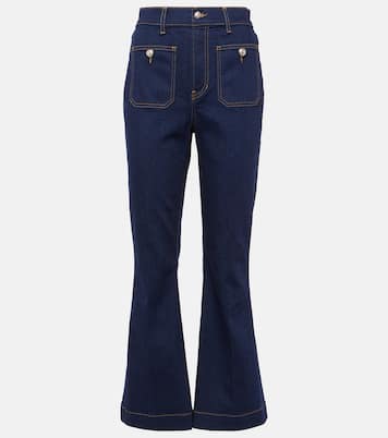 Cropped Flared Jeans Carson | Veronica Beard