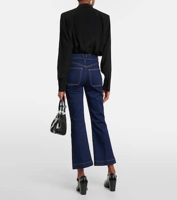 Cropped Flared Jeans Carson | Veronica Beard