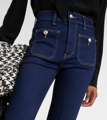 Cropped Flared Jeans Carson | Veronica Beard