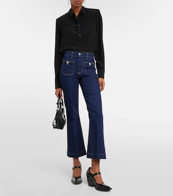Cropped Flared Jeans Carson | Veronica Beard