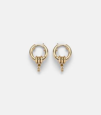 Zahra Micro 18kt gold hoop earrings with diamonds | Spinelli Kilcollin