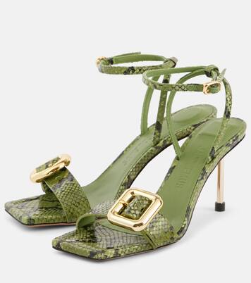 صندل من الجلد بنقشة جلد الثعبان Les Sandales Regalo  | Jacquemus