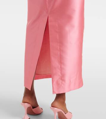 Robe longue à encolure bardot | Alémais