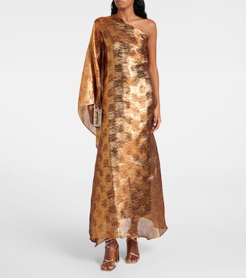 One-Shoulder-Robe Betsy aus Fil Coupé | Taller Marmo