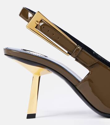 Lee 75 patent leather slingback pumps | Saint Laurent
