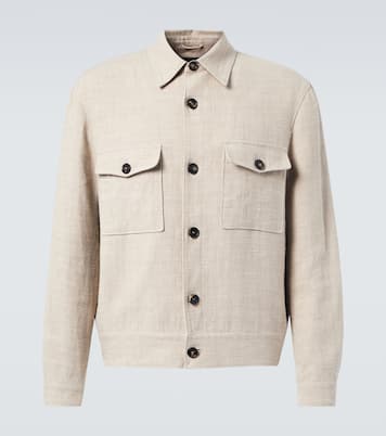 Clem linen and silk canvas blouson | Loro Piana