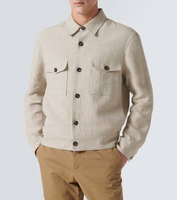 Clem linen and silk canvas blouson | Loro Piana