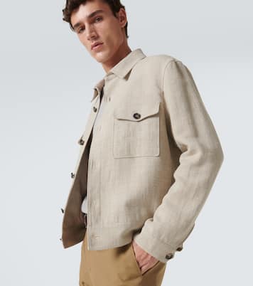 Clem linen and silk canvas blouson | Loro Piana