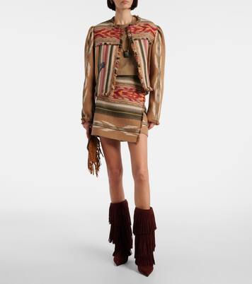 Jessie 75 fringed suede knee-high boots | Paris Texas