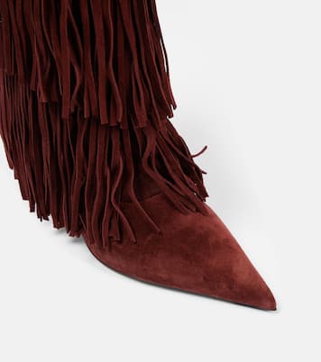 Jessie 75 fringed suede knee-high boots | Paris Texas