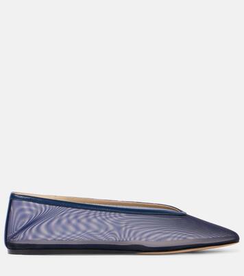 Ballerinas Luna aus Mesh mit Leder | Le Monde Béryl