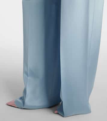 Weite High-Rise-Hose Origano aus Seide | Max Mara