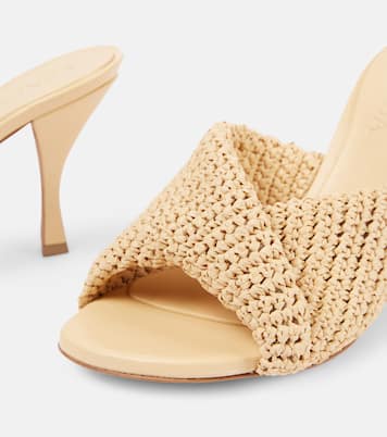 Blink 80 crochet raffia mules | Bottega Veneta